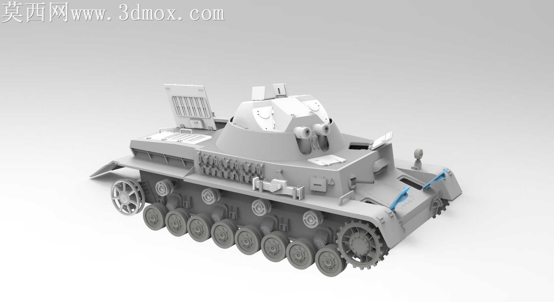 装甲IV V2 1:16 3d打印设计图,双差速转向