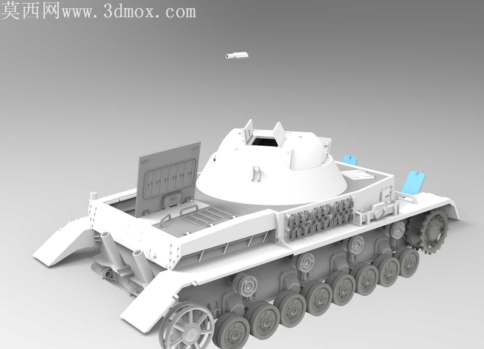 装甲IV V2 1:16 3d打印设计图,双差速转向