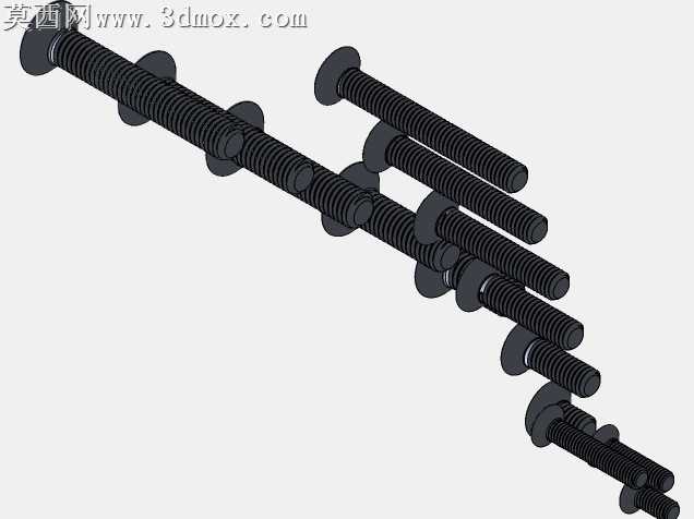 公制沉头平头螺栓螺钉M3、M4和M5