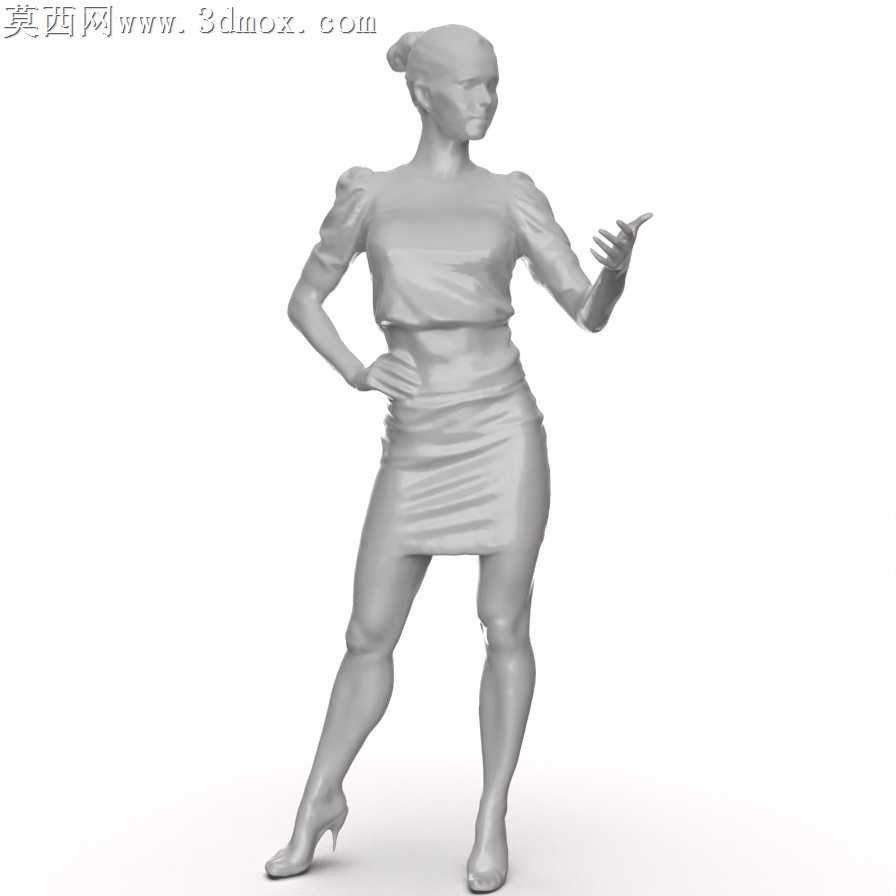 看着手的女人