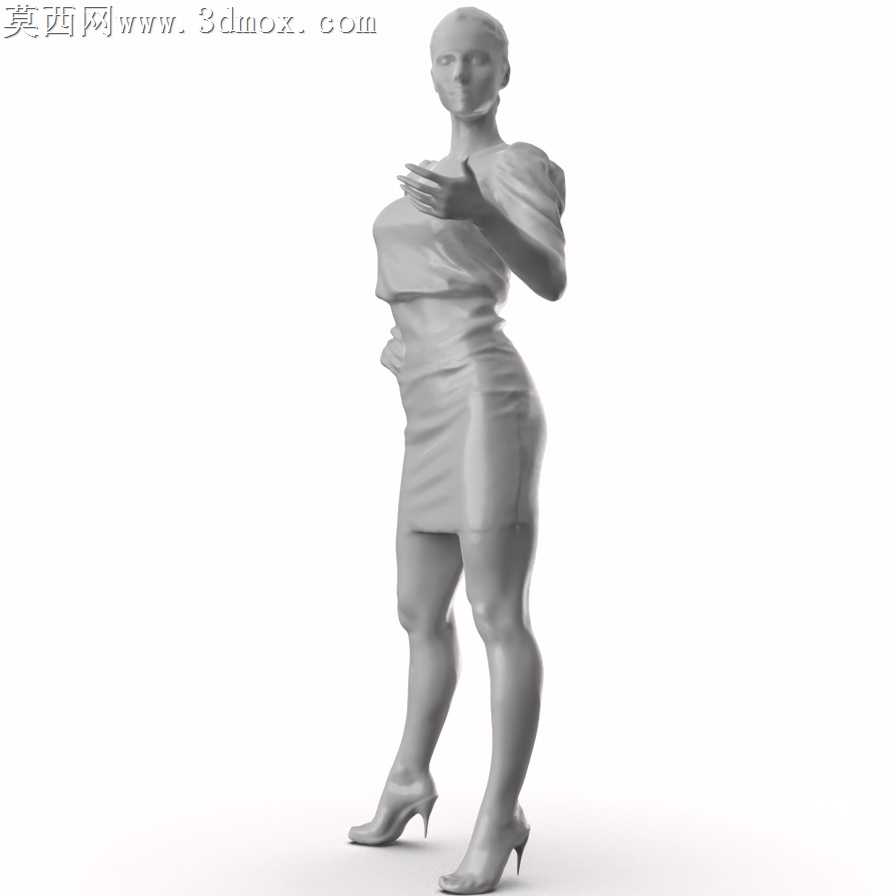看着手的女人