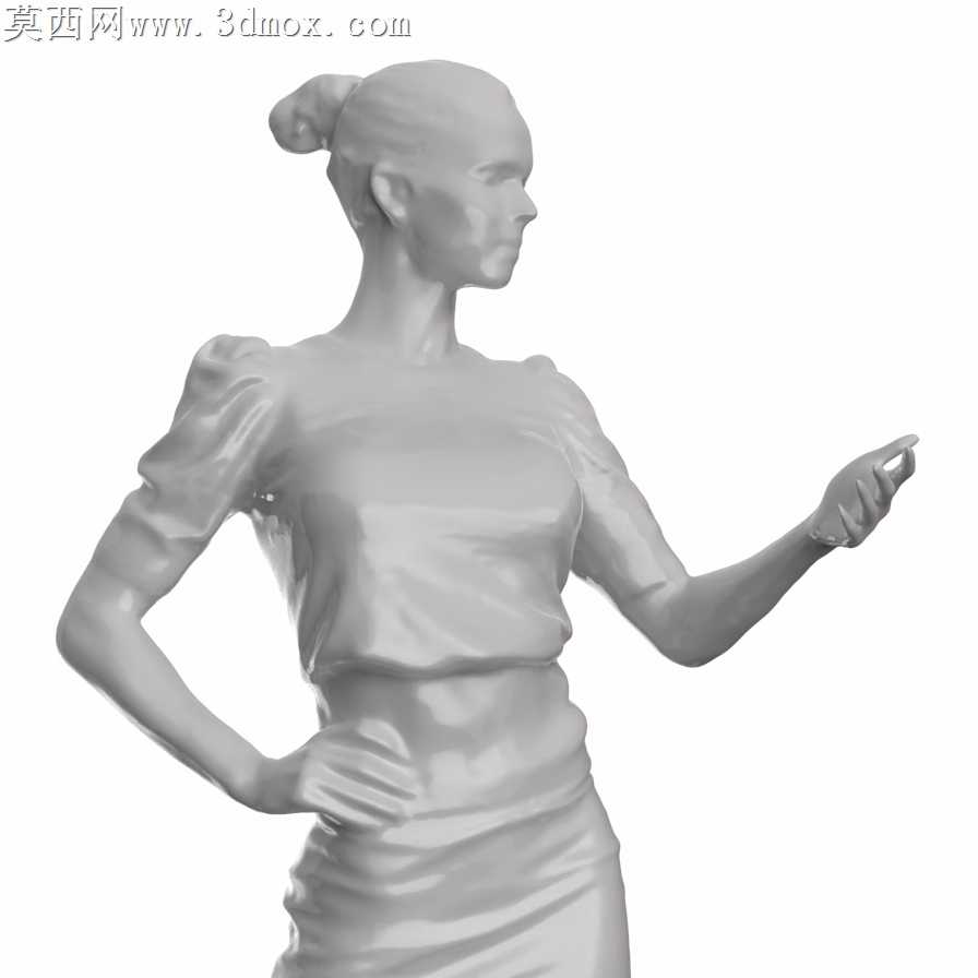 看着手的女人