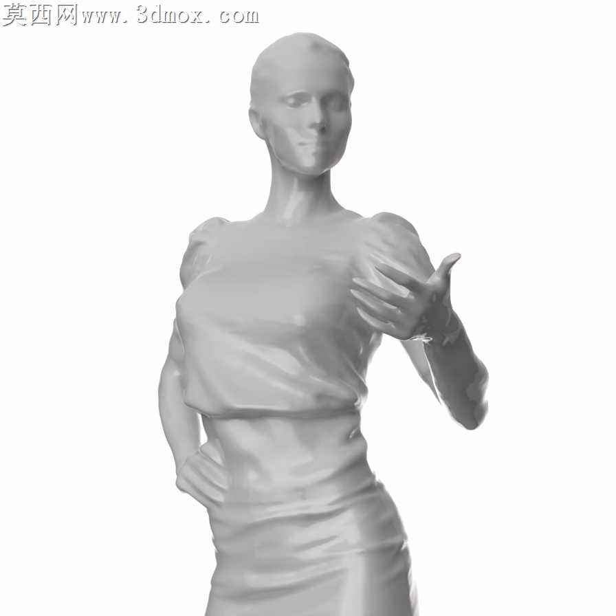 看着手的女人