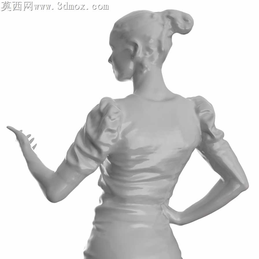 看着手的女人