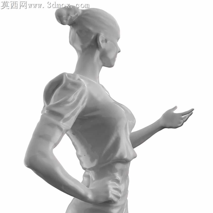 看着手的女人