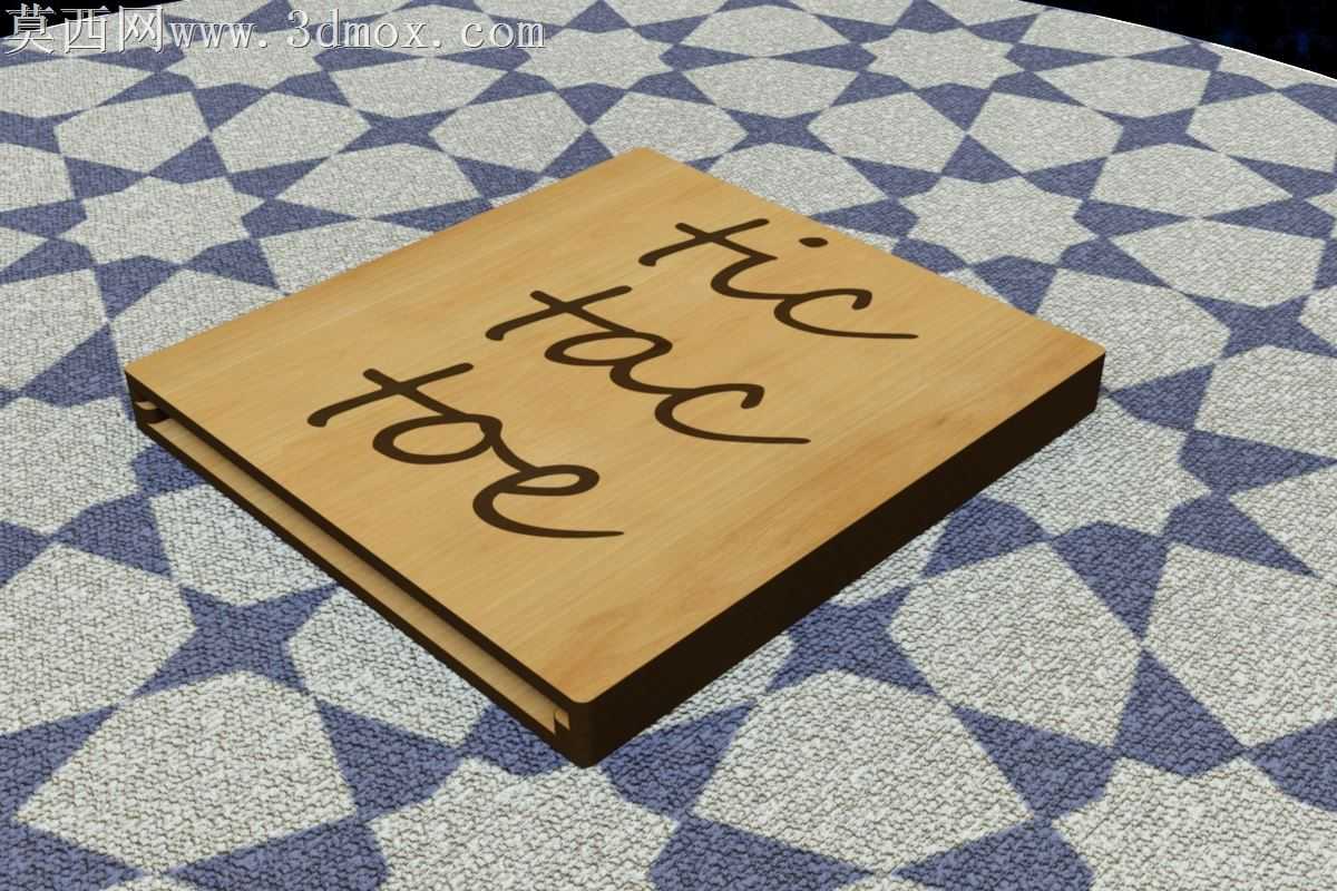 激光切割Tic Tac Toe木制玩具