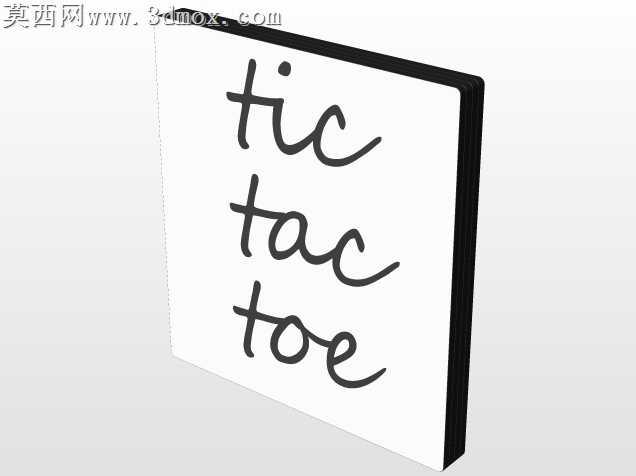 激光切割Tic Tac Toe木制玩具