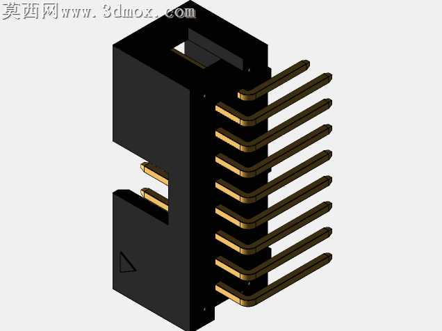 连接器头部通孔,直角,2排,6-72位置0.100”(2.54mm)