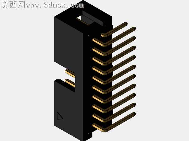 连接器头部通孔,直角,2排,6-72位置0.100”(2.54mm)