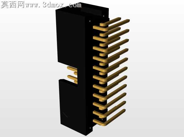 连接器头部通孔,直角,2排,6-72位置0.100”(2.54mm)