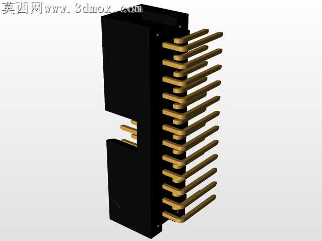 连接器头部通孔,直角,2排,6-72位置0.100”(2.54mm)