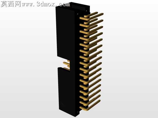 连接器头部通孔,直角,2排,6-72位置0.100”(2.54mm)