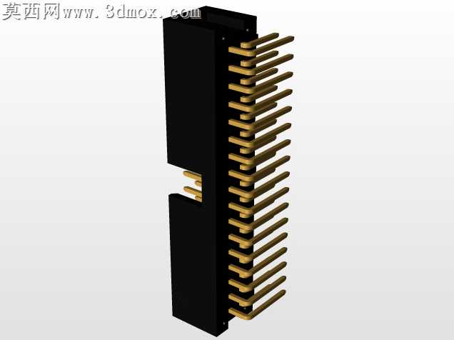 连接器头部通孔,直角,2排,6-72位置0.100”(2.54mm)