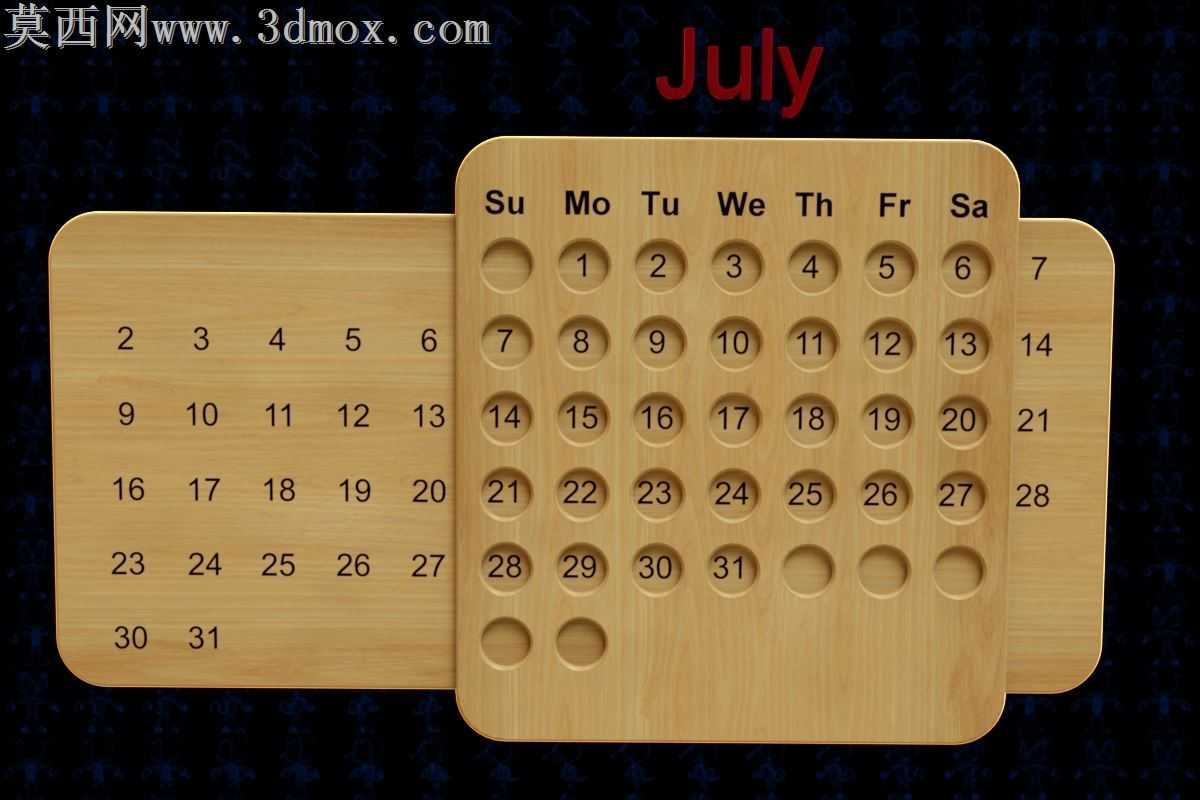 木制日历