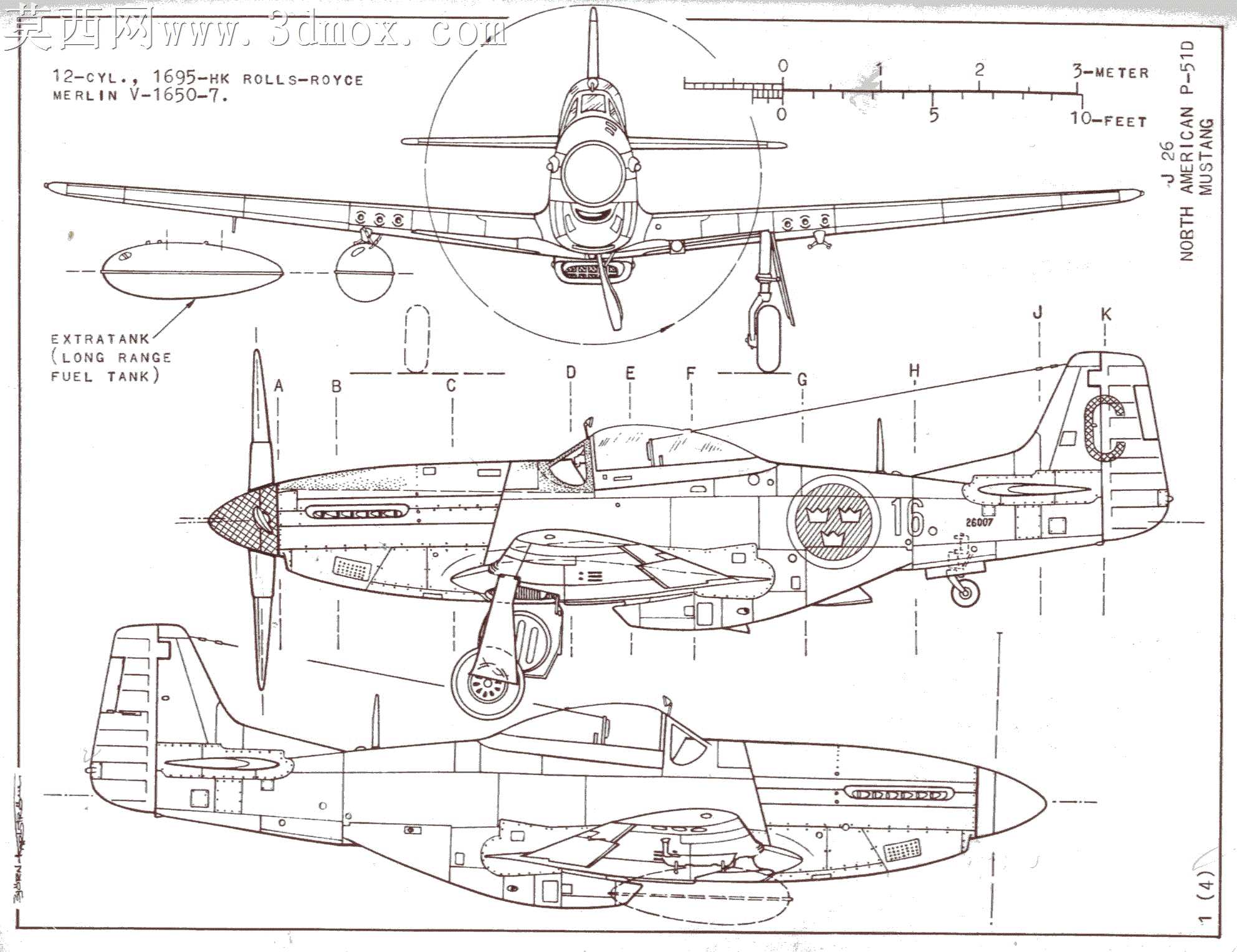 P 51野马300毫米