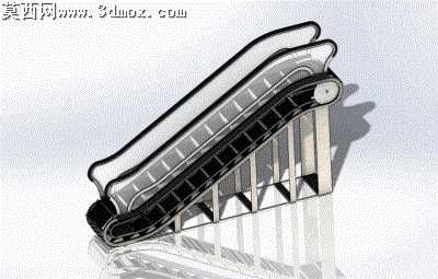 SolidWorks自动扶梯组装与动画