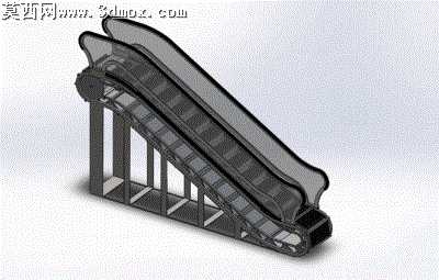SolidWorks自动扶梯组装与动画