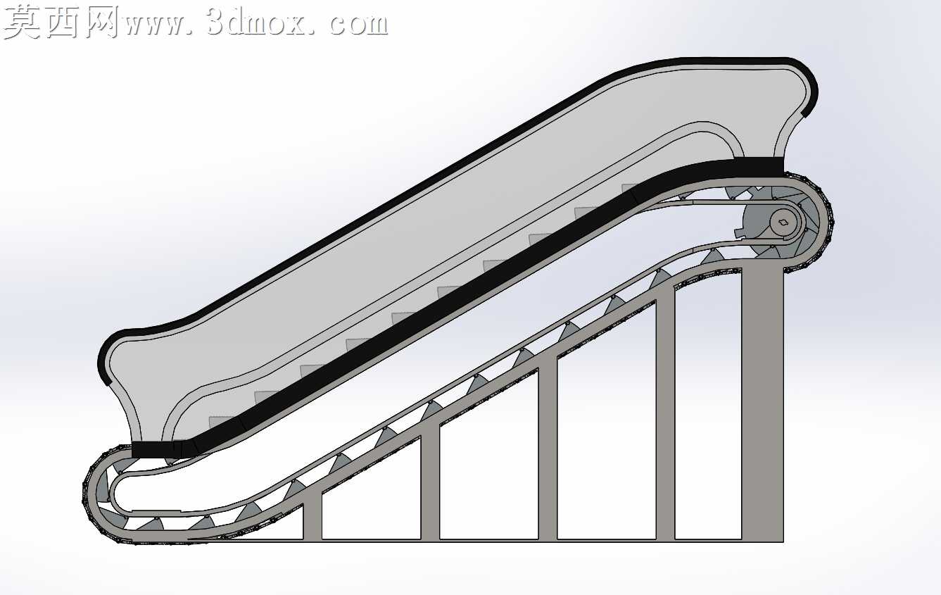 SolidWorks自动扶梯组装与动画