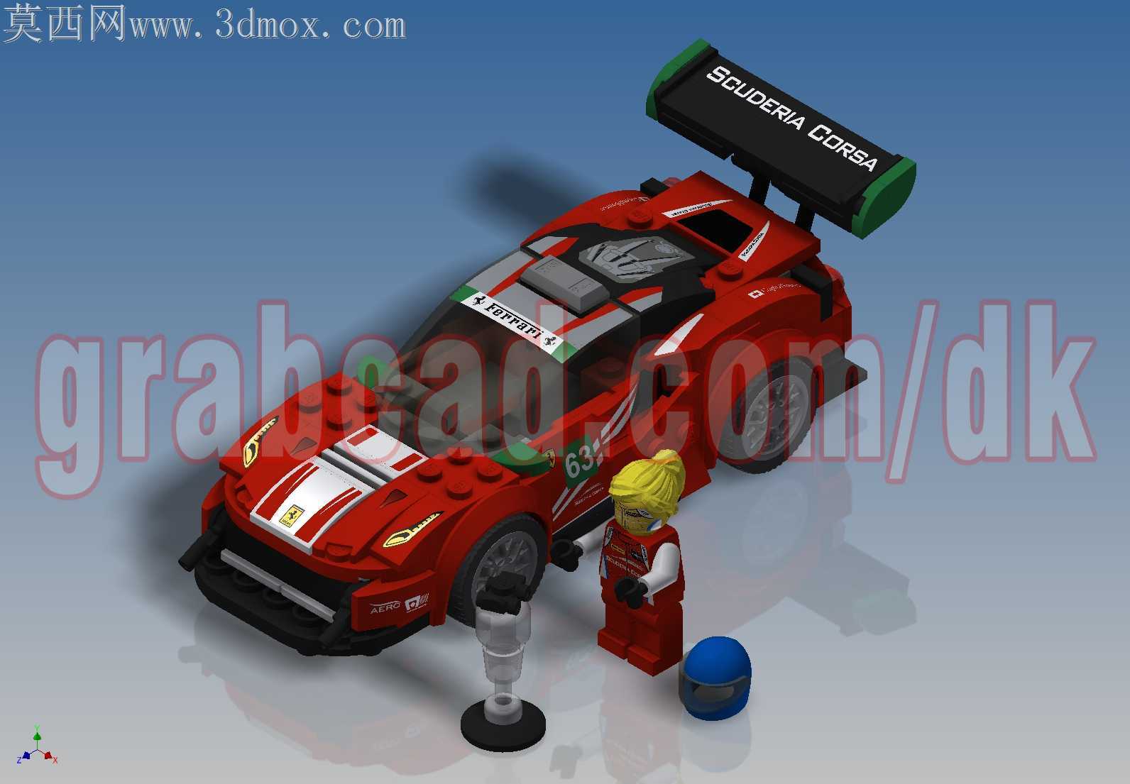 乐高速度冠军-法拉利488 GT3“斯卡德里亚科萨”(75886)