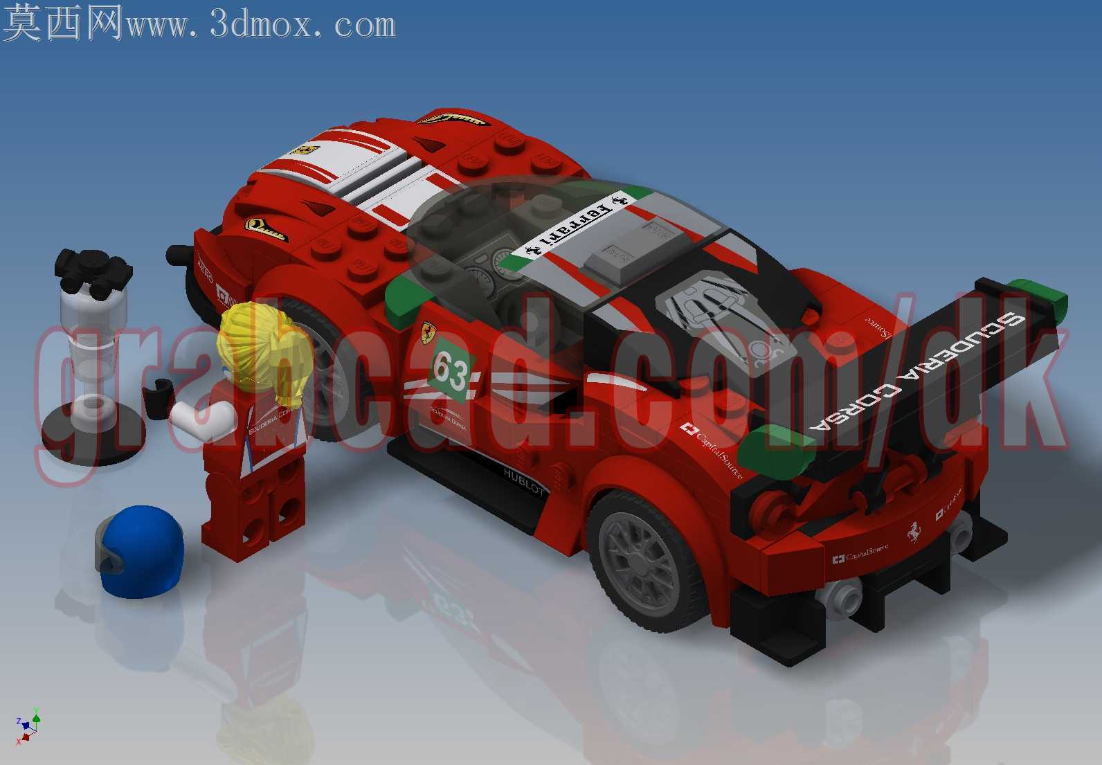 乐高速度冠军-法拉利488 GT3“斯卡德里亚科萨”(75886)