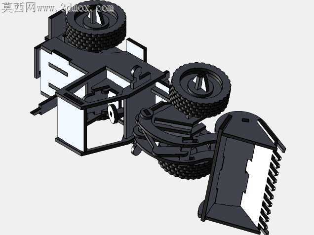 激光切割前端装载机木制玩具