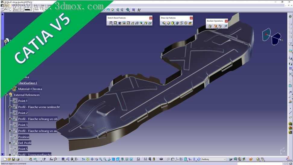 catia v5/siemens nx 12的横梁练习文件