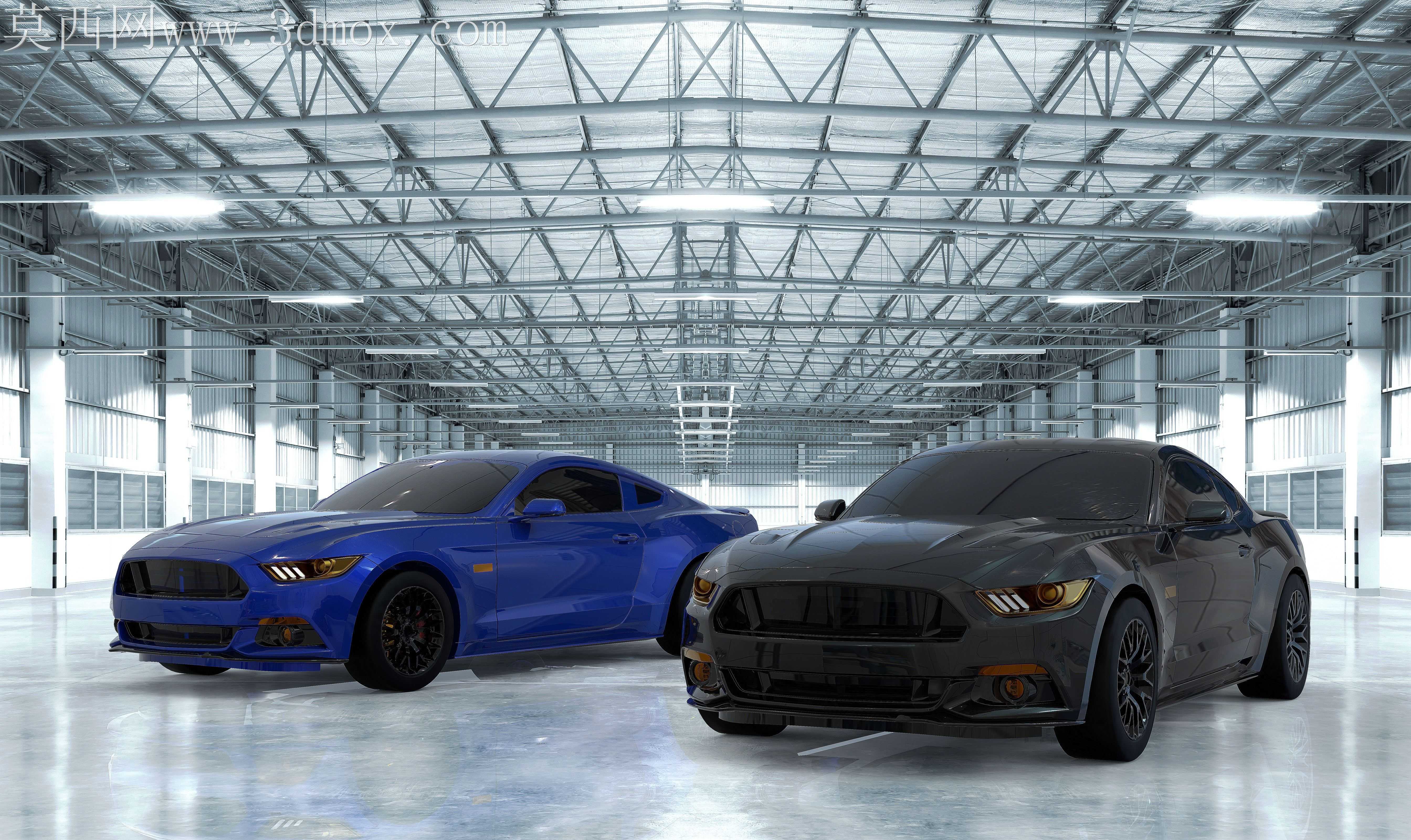 Mustang Alias模型和KeyShot渲染