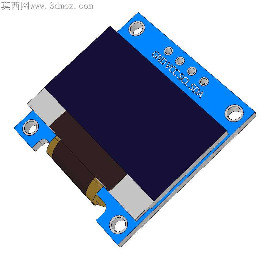 0.96英寸OLED LCD模块4针128X64