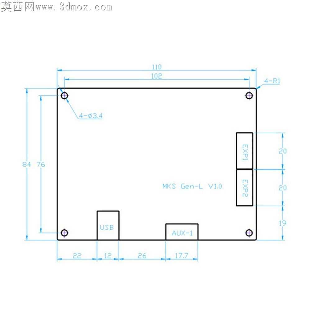 3D打印机P3钢制V19全直线导轨MGN12