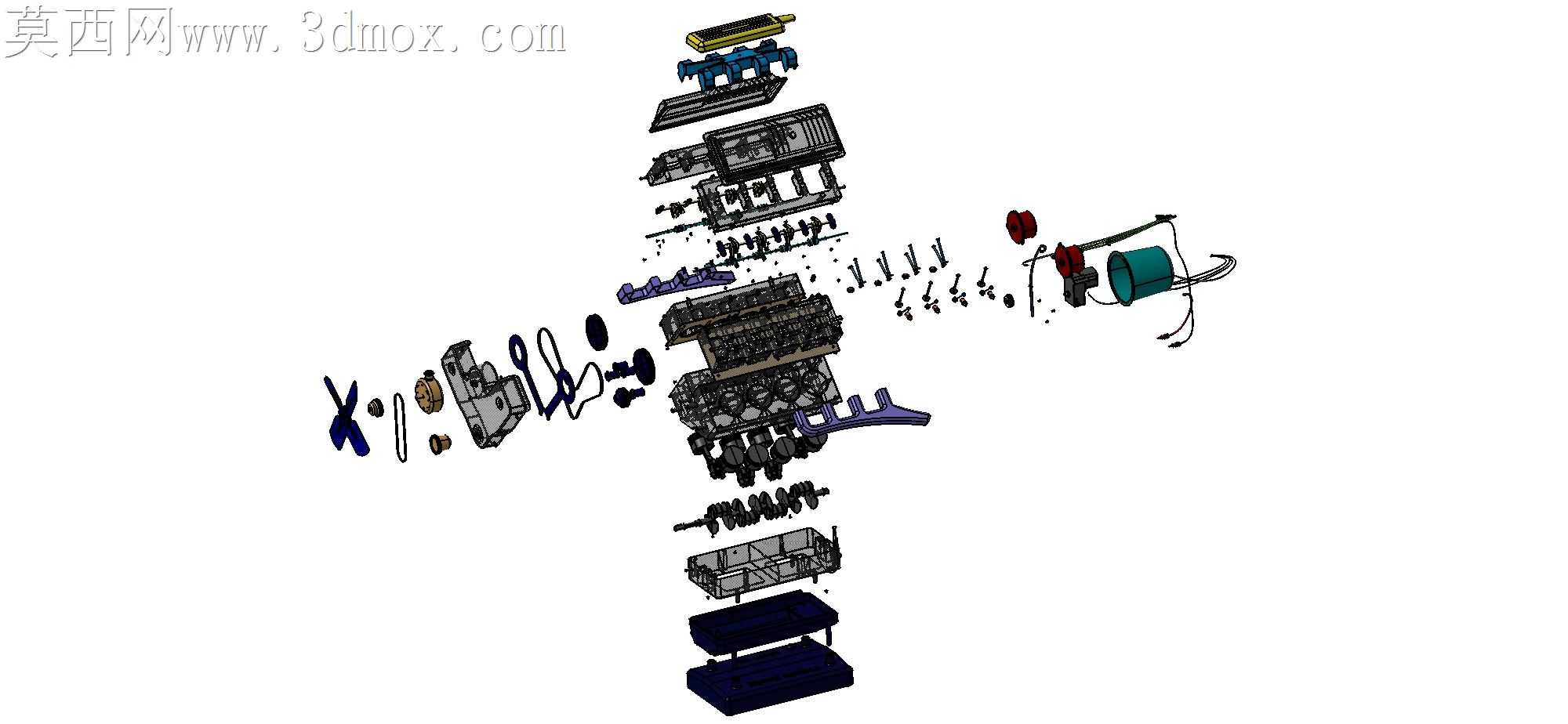 V8发动机总成