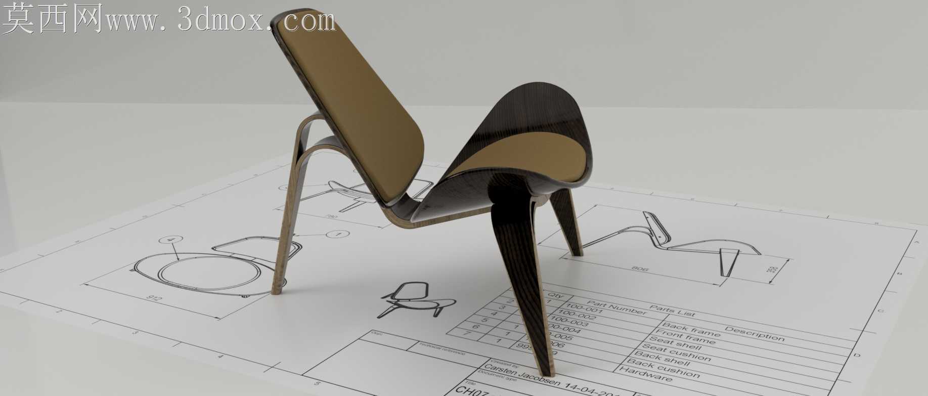 Wegner CH07贝壳椅