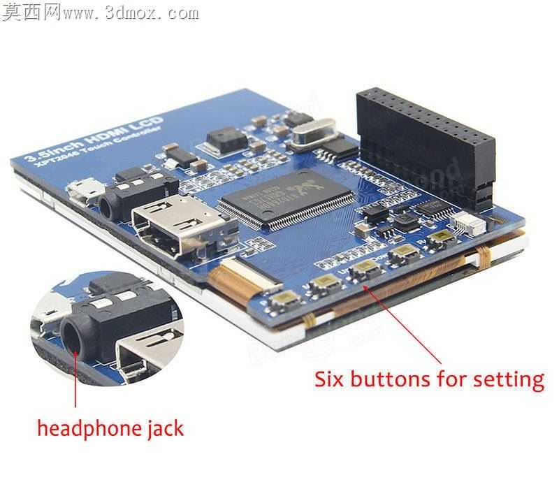 Waveshare 3,5 60Fps������Pi����HDMIҺ����ʾ��480x320 WS12824