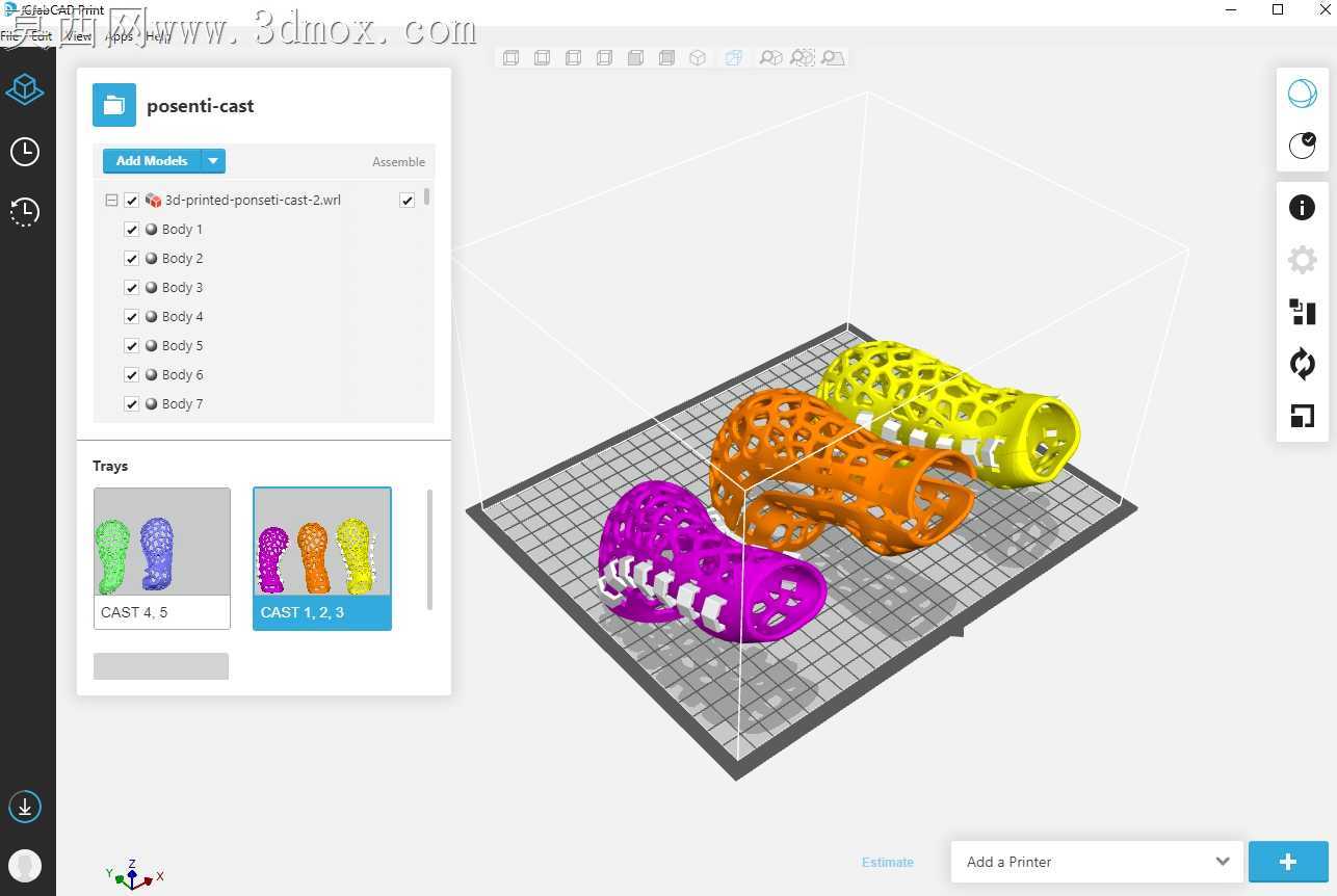 Ponseti方法的3D打印铸件