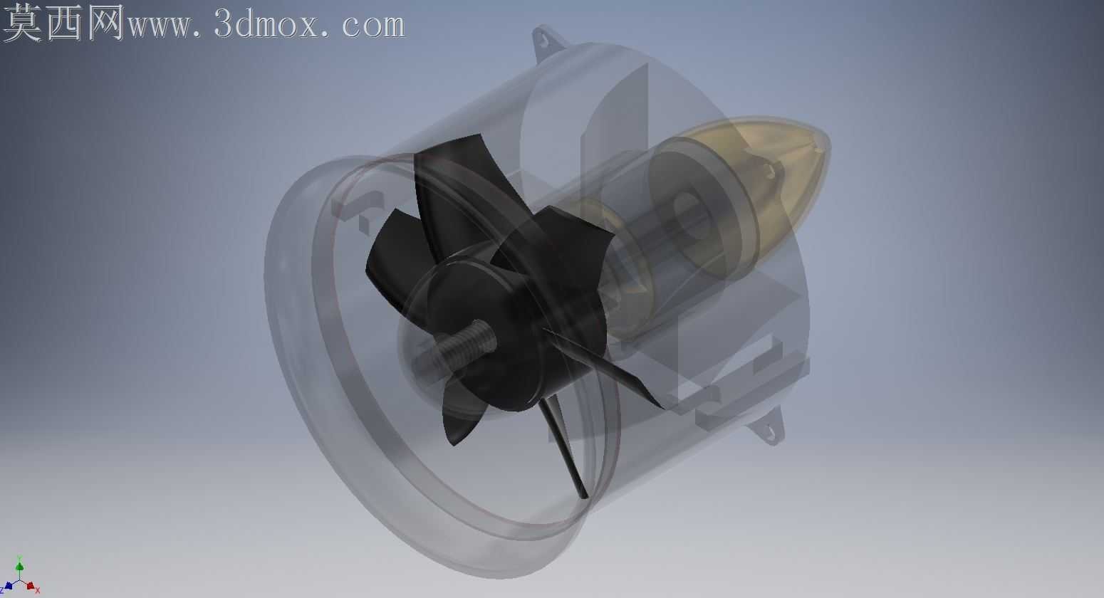 QX Motor�ṩ��EDF 70mm 6ҶƬ��Autodesk Inventor 2018��