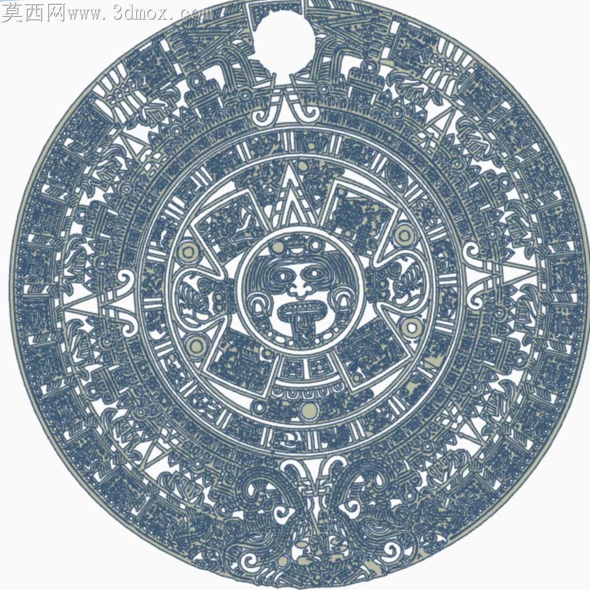 阿兹特克日历项链挂件
