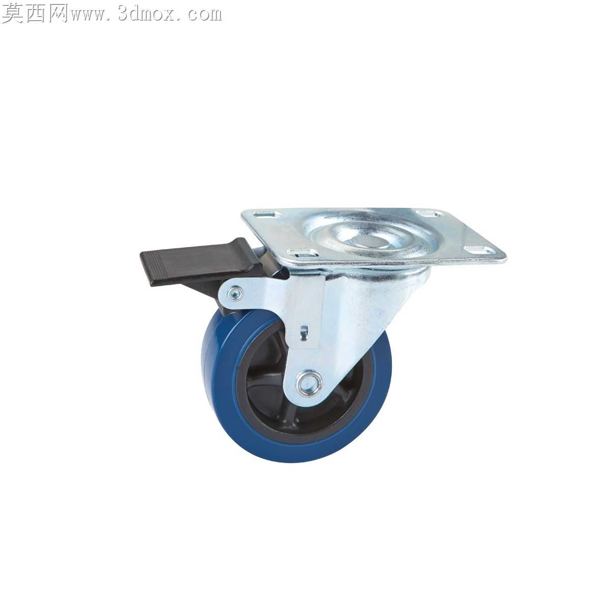 3英寸。带刹车港货运工具的橡胶轻型旋转脚轮61855