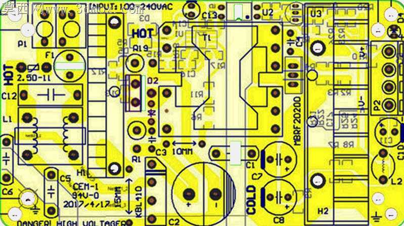 PSU板36/24/12v 5a 180w