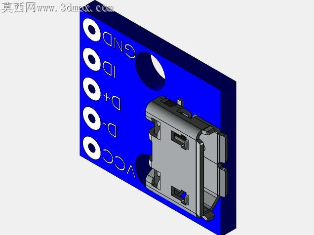 Micro USB DIP 5针插针板2,54mm