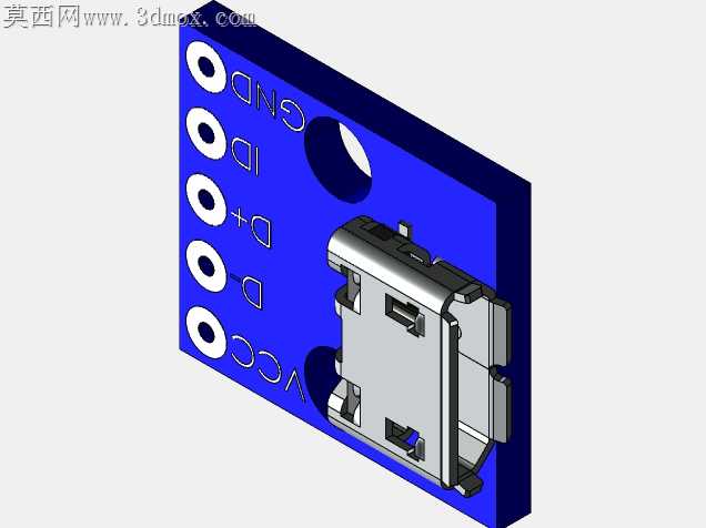 Micro USB DIP 5针插针板2,54mm