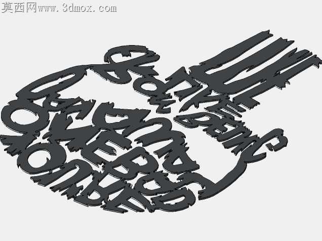 文字头骨(激光切割)