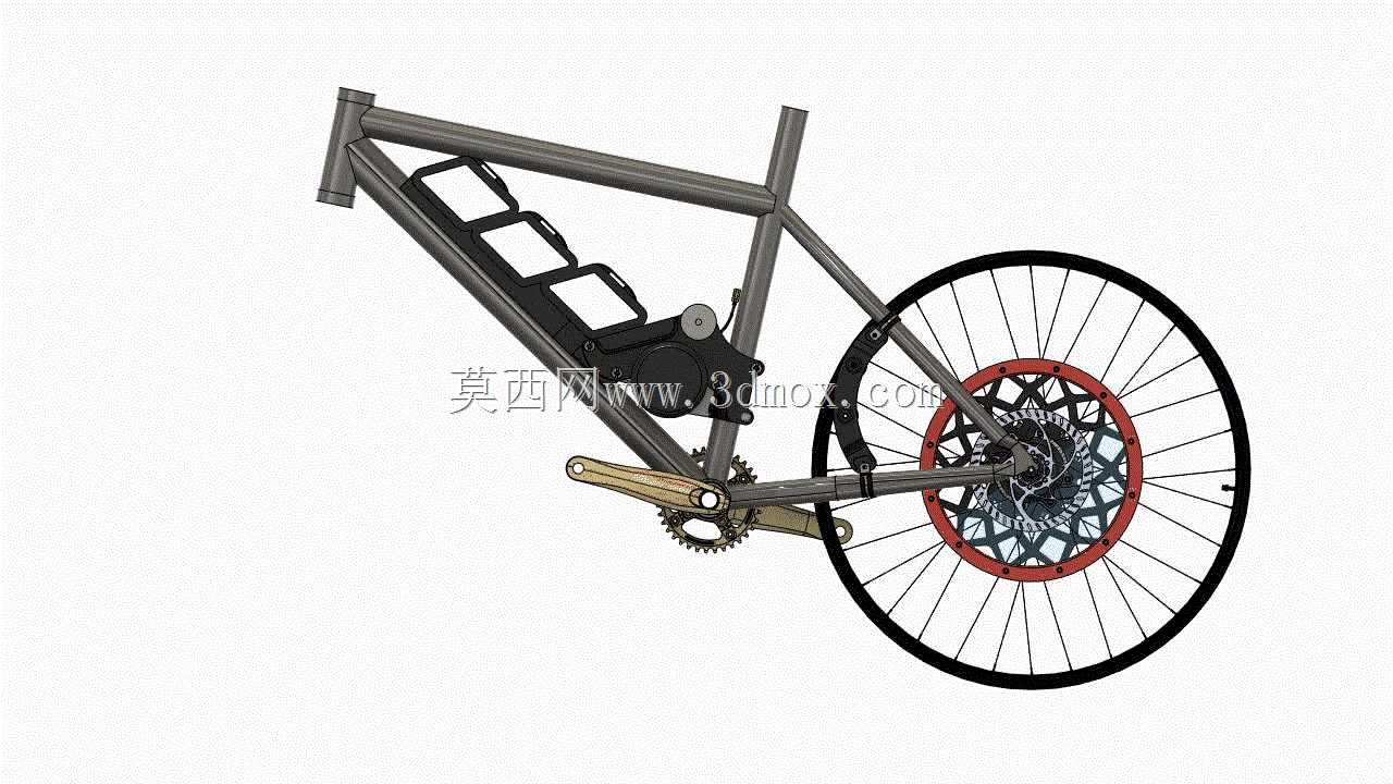 带有3D打印部件的电动自行车