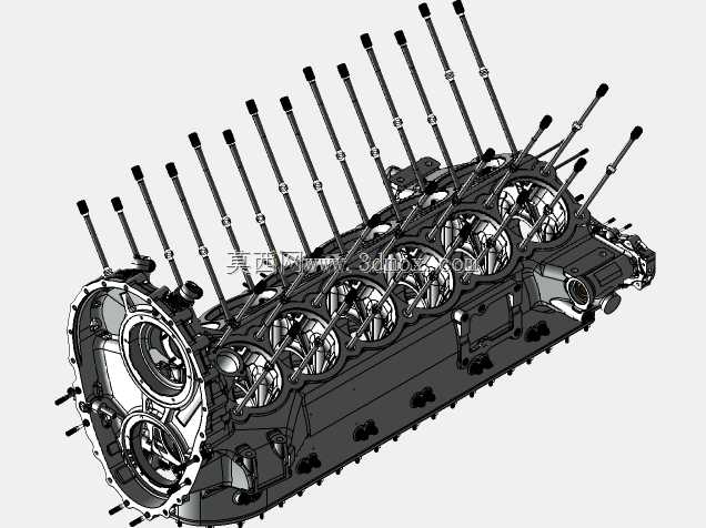Packard V-1650-7 Merlin上曲轴箱总成