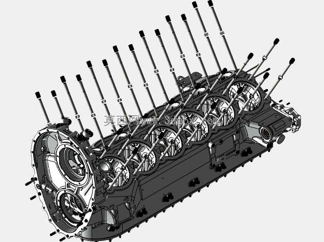 Packard V-1650-7 Merlin上曲轴箱总成