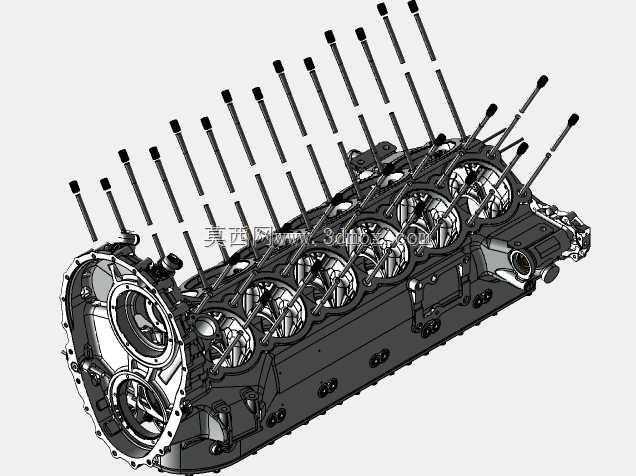 Packard V-1650-7 Merlin上曲轴箱总成