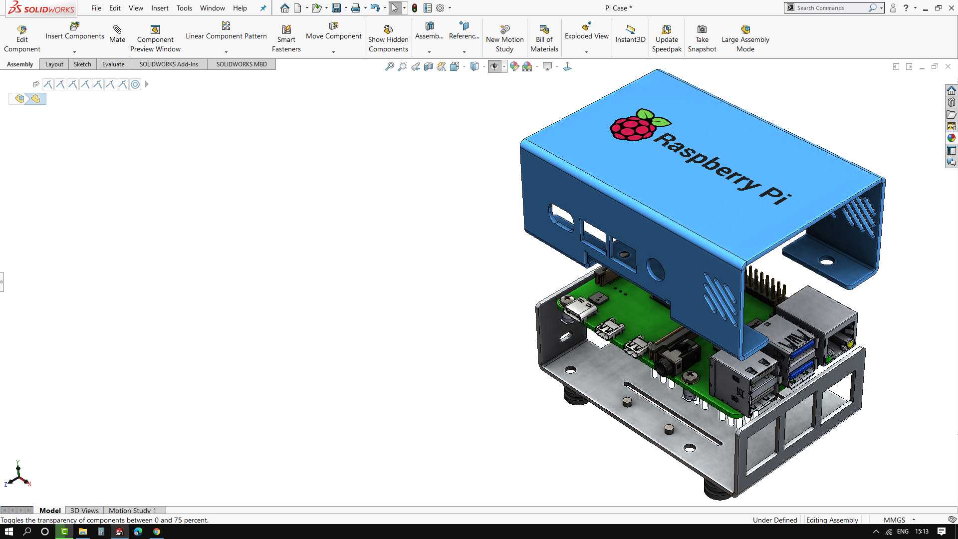 Raspberry Pi 4B钣金外壳设计
