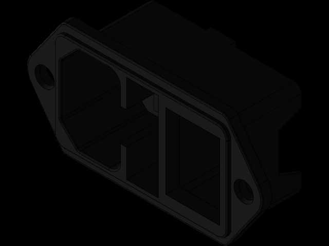 交流电源插座3针250V 10A AC-17(IEC3 C14)