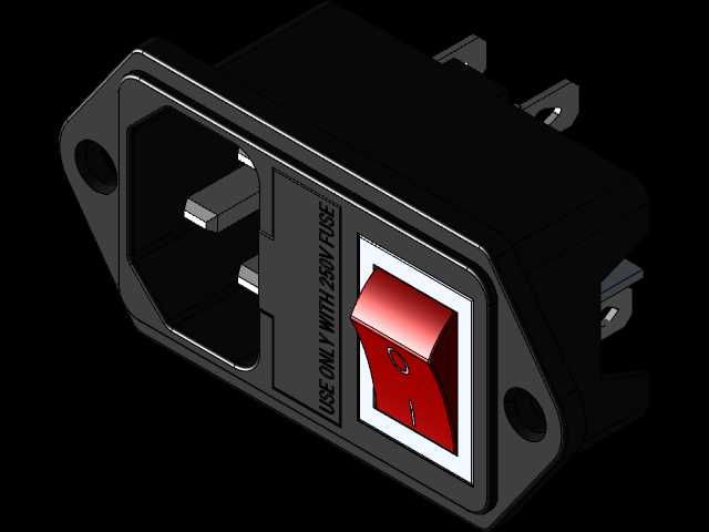 交流电源插座3针250V 10A AC-17(IEC3 C14)
