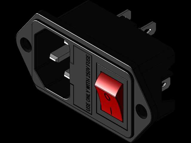交流电源插座3针250V 10A AC-17(IEC3 C14)