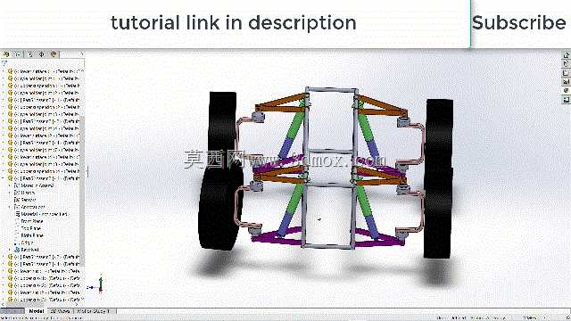 Solidworks中sae-baja赛车底盘悬架设计