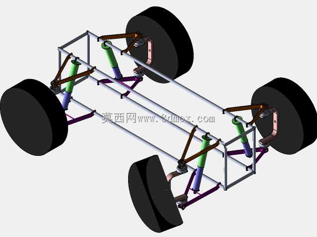 Solidworks中sae-baja赛车底盘悬架设计